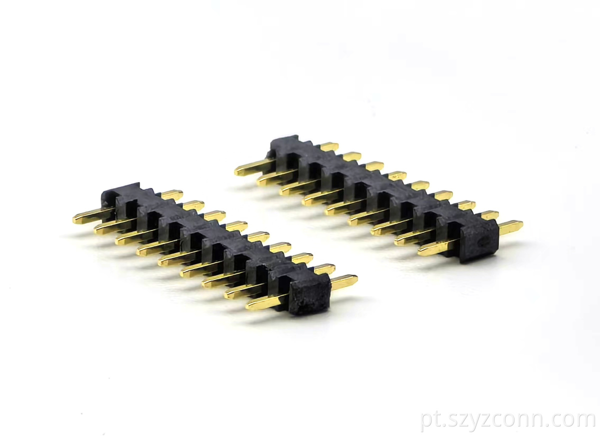Conector de cabeçalho de pino de passo de 2,0 mm única fileira reta SQ0,5mm H2,5mm 1*9P 2.0mm Pitch Pin Header Connector Single Row Straight SQ0.5mm H2.5mm 1*9P